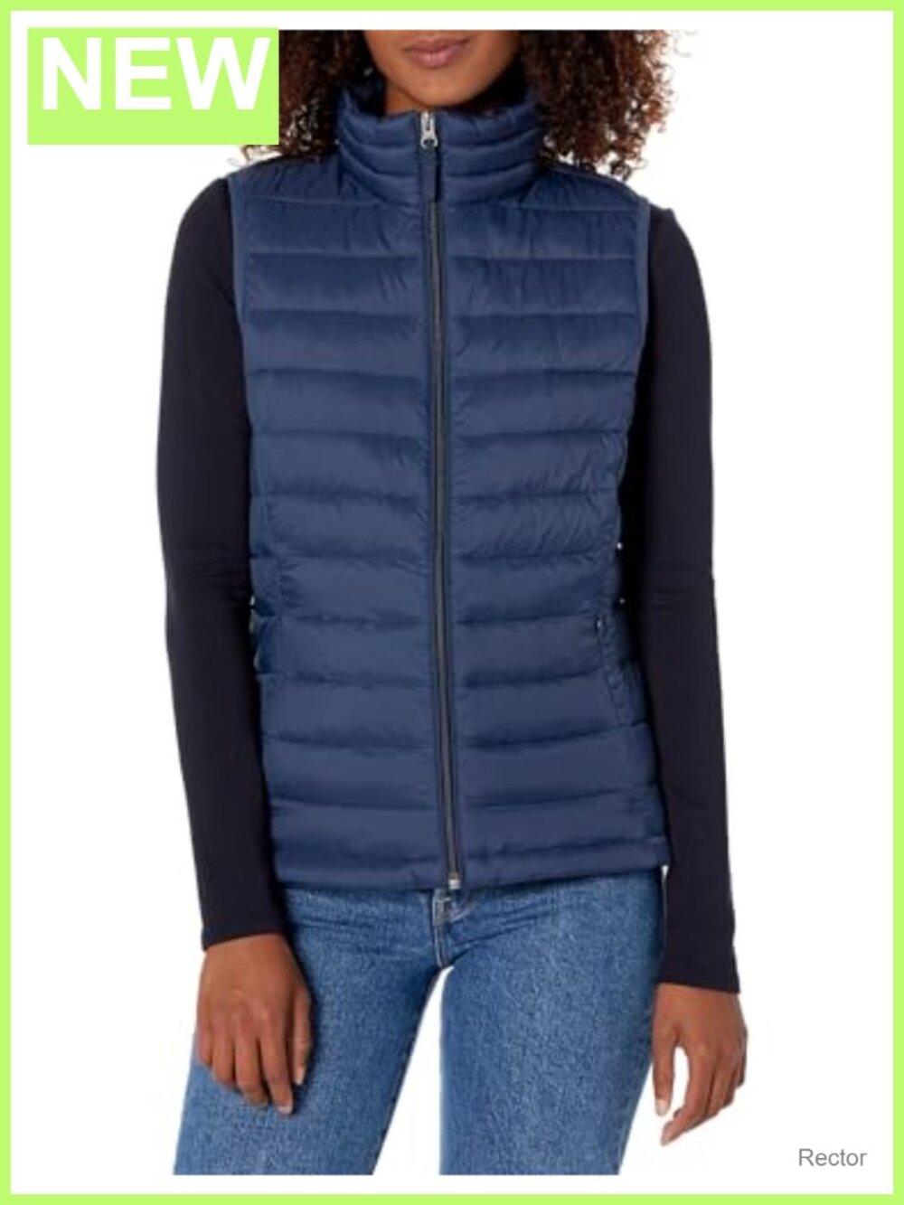 Essentials Women's Lightweight Water-Resistant Packable Puffer Vest